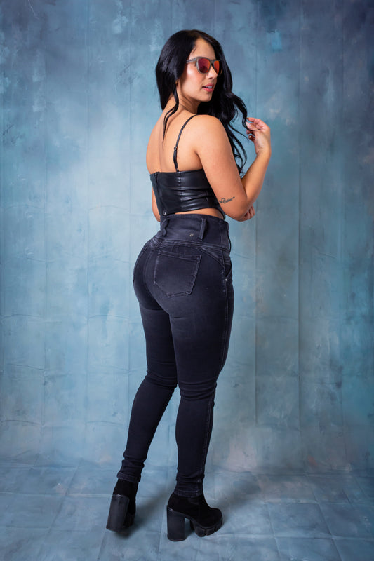 Jean Levanta Cola Con Bolsillos G565